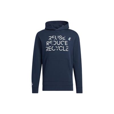 adidas Alphabet-Print Pullover Hoodie Herren Tops Marineblau HG5786