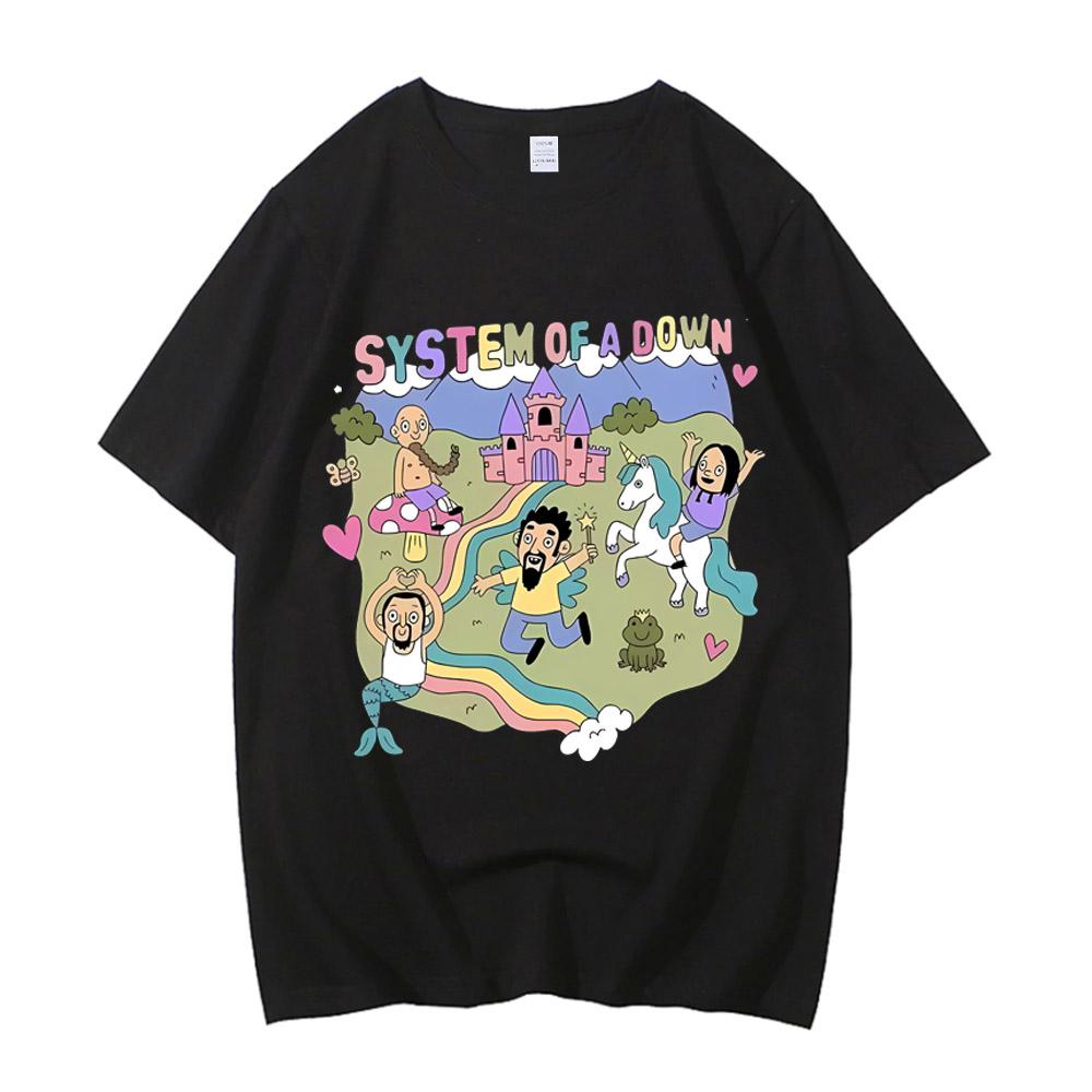 System of A Down Toxicity Music Album Cover Tshirt Men Rock T Shirt 90s Alternative High Quality Cotton T-shirt