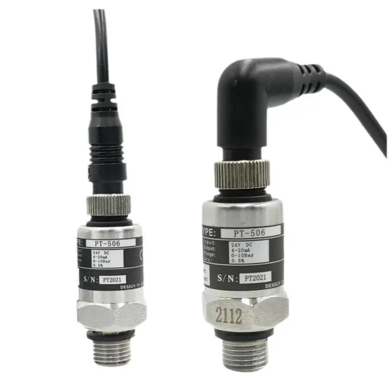 1Pcs Transducer For Water Pump Hydraulic Air Oil Liquid 24V Industrial Pressure Transmitter 4-20mA G1/4 PT-506 Pressure Sensor