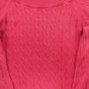 Women's Red Cable Knit Sweater