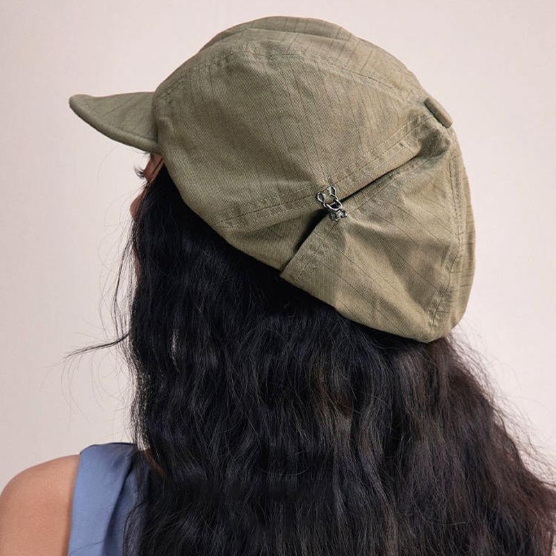 RICYGVM Japanese Cotton Hemp Beret For Women Painter Artist Hat Spring Summer Girls Peaked Cap Solid Color Fashion Octagonal Cap