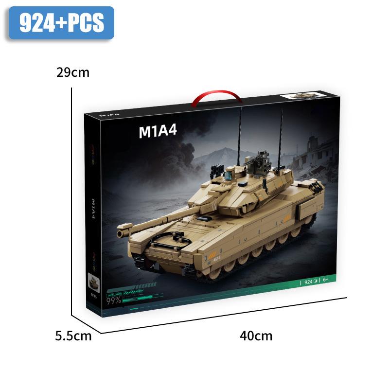 M1A4 Kampfpanzer Delta Force Bausteine, 924 Teile, Militärmodell, MOC Bausatz