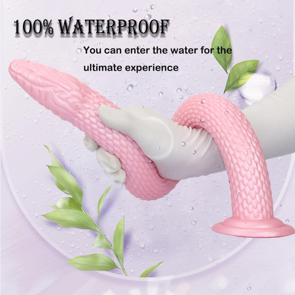 Super Large Snake Head Anal Plug with Suction Cup for Long-Term Wear and Deep Self-Stimulation