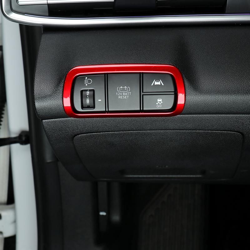 LHD/RHD For Hyundai Elantra CN7/CN7 N Car Tuning Carbon Fiber Front Upper Headlight Adjustment Cover Trim Interior Accessories