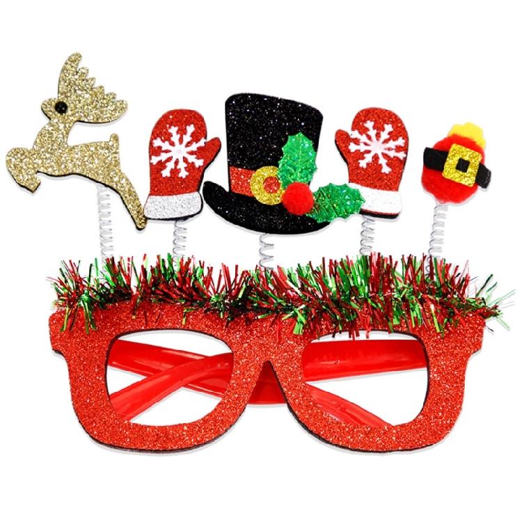 Christmas Glitters Parties Eyeglasses Frames Funny Eyeglasses Lovely Pattern for Party Make Up