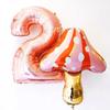 Cute Cartoon Red Pink Mushroom Aluminum Film Balloon Outdoor Camping Picnic Photo Birthday Party Decoration Arrangement