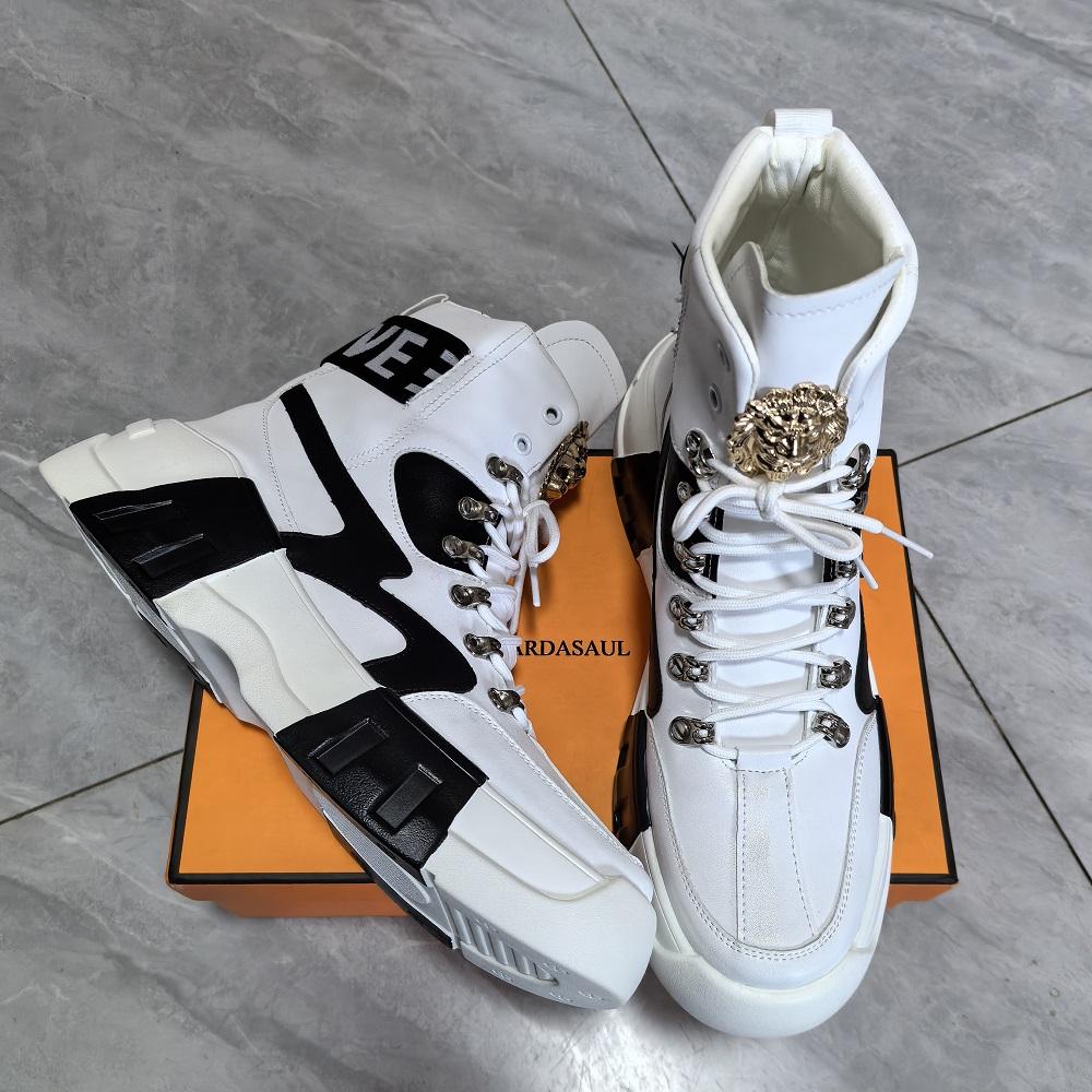 Mote Herre fritidssko designer svarte herresko brødsko herre høy topp vakre ankelstøvletter treningssko Zapatos Hombre A6