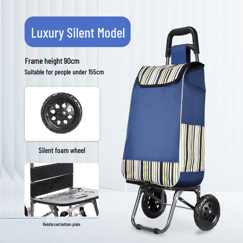 Leichter, faltbarer Einkaufswagen mit Griff