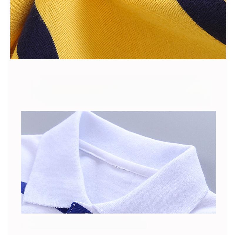 Summer Children's Clothing Boys and Girls Short Sleeve Striped Embroidered T-Shirt Children's Summer Top Baby Clothes