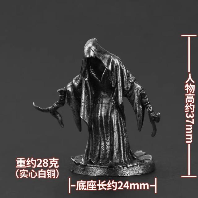 Metal Scythe Reaper Death God Soldier Model Action Figures Toys Board Game Piece Miniature Ornament Accessories Creative Figure