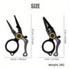1 pz Pinze da Pesca in Alluminio Acqua Salata, Set Attrezzatura da Pesca in Surf, Multi-Tool da Pesca Rimuovi Amo Filo da Pesca Intrecciato