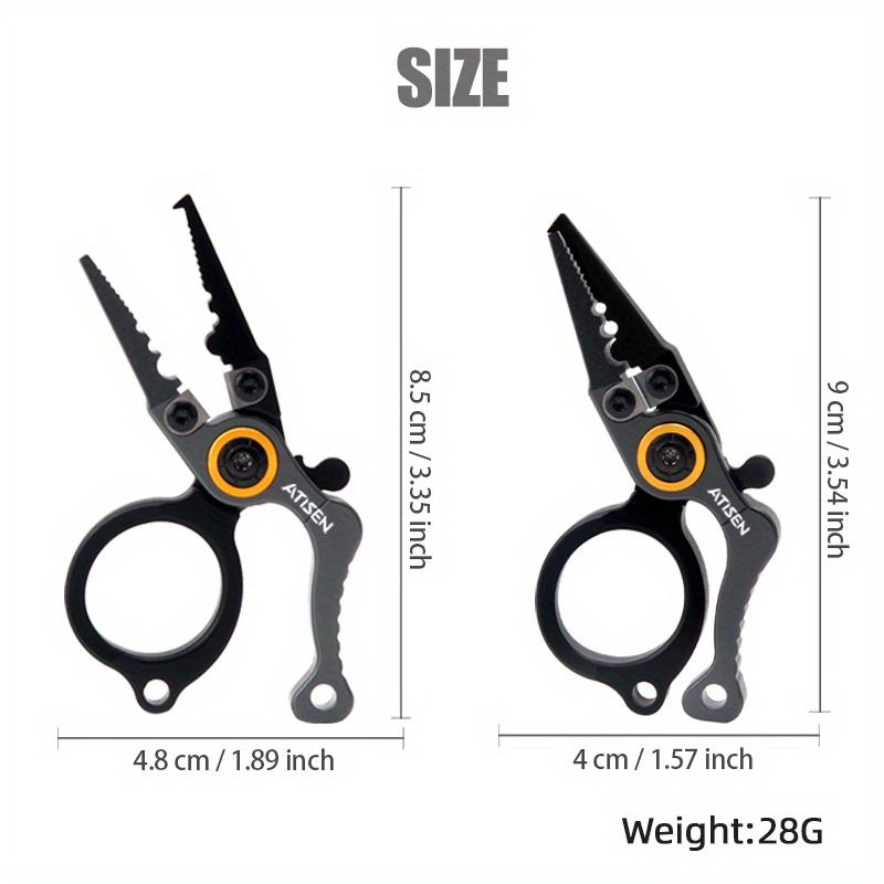 1 pz Pinze da Pesca in Alluminio Acqua Salata, Set Attrezzatura da Pesca in Surf, Multi-Tool da Pesca Rimuovi Amo Filo da Pesca Intrecciato