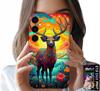 Etui Do Samsung Galaxy S24 Plus - Kolorowe Wzory Jeleń Łoś Zwierzęta Leśne