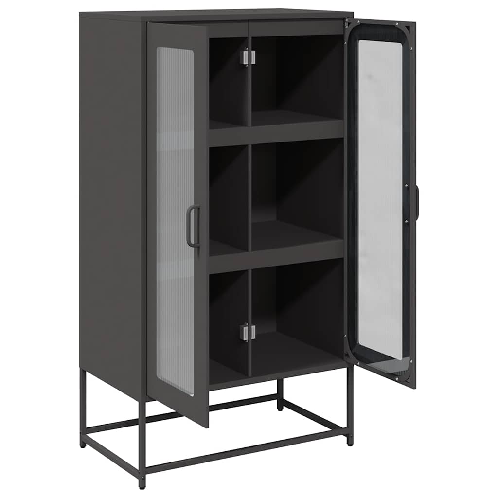 Szafka, Czarna, 68X39X123 Cm, Stal
