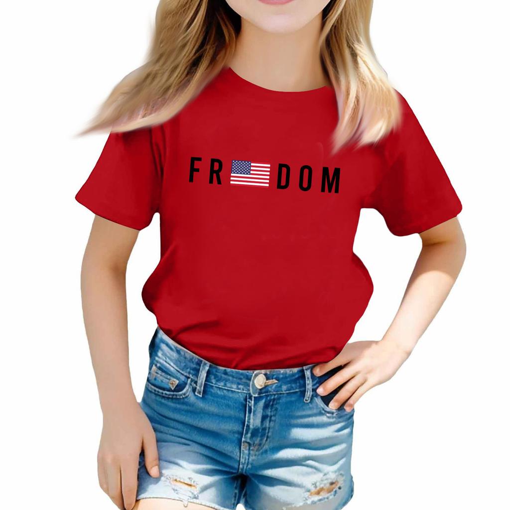 Toddler Girl Boy T-Shirts Kids Top Boys And Girls Printed Short Sleeved T-shirt 1-12Y Summ