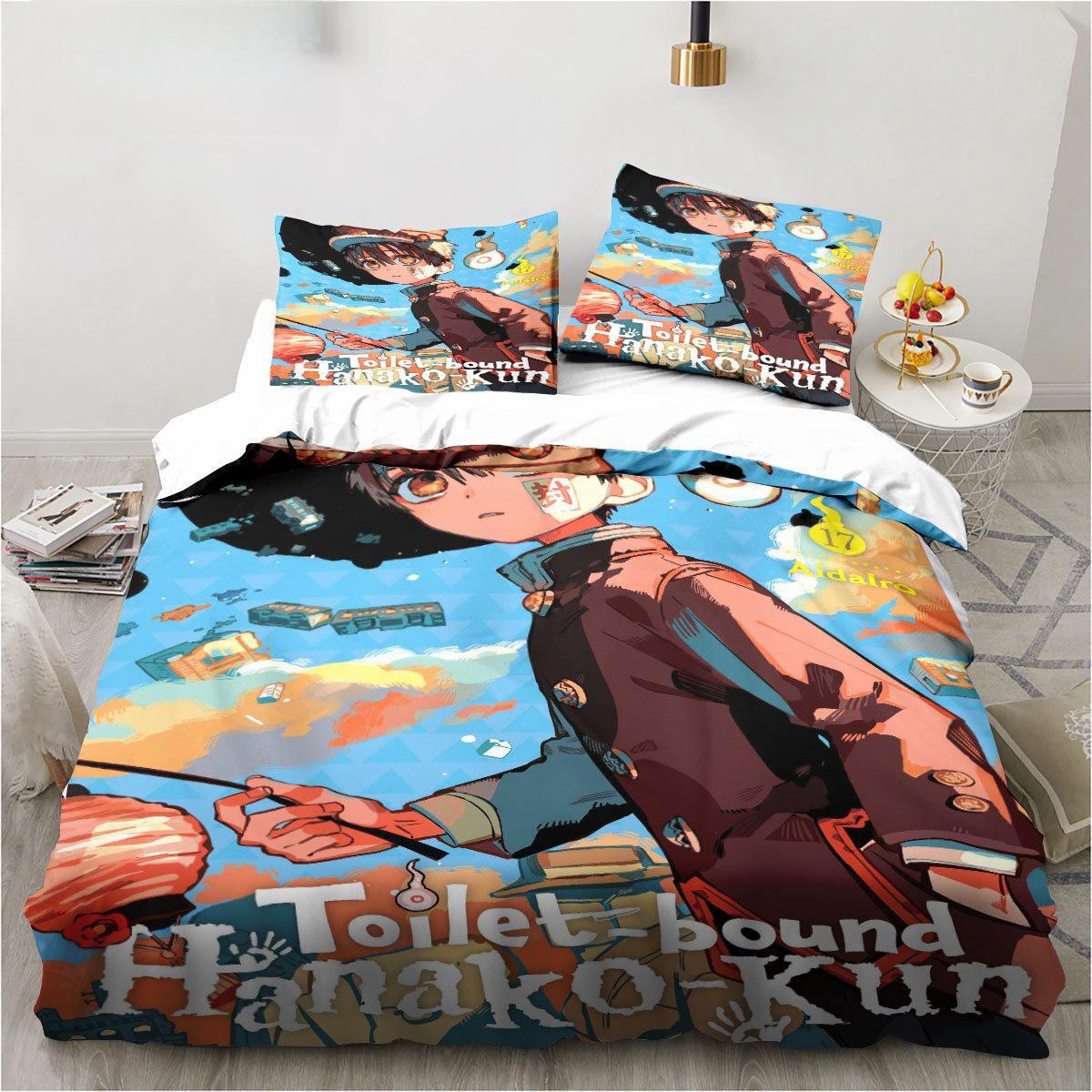 

Anime Toilet-Bound Hanako-kun 3D Printed 2/3pcs Bedding Set Duvet Covers Pillowcases Comforter Bedding Set Bedclothes Bed Linen EU SK(260x220cm)
