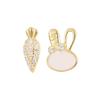2023 High-Grade S925 Sterling Silver Cute Little Rabbit Carrot Earrings for Women