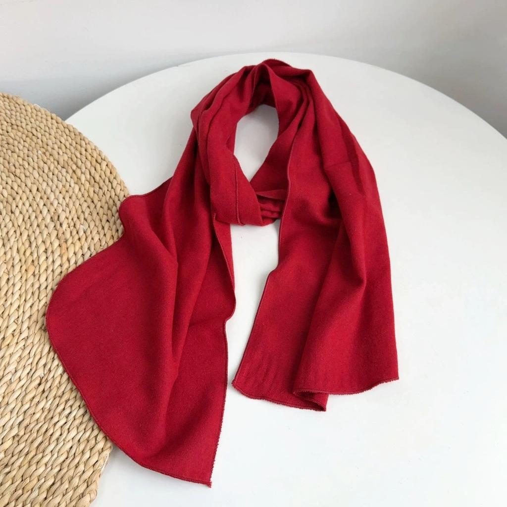 Faux Cashmere Scarf For Women Fashion Warm Autumn And Winter Neck Warmer Versatile Solid Color Long Scraves