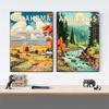 Montana Missouri New Jersey US States Scenery Poster Retro National Park Canvas Painting Wall Art Picture Living Room Home Decor