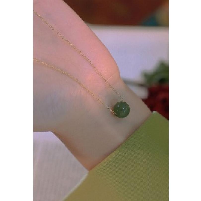 Qinghai Hotan Cat's Eye Jasper Necklace, Collarbone Chain, Niche Design, Light Luxury, Fairy-like