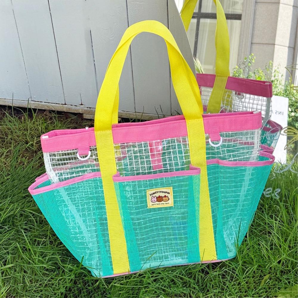 Hollow Out PVC Transparent Shoulder Bag Large Capacity Toiletry Storage Bag  Shower