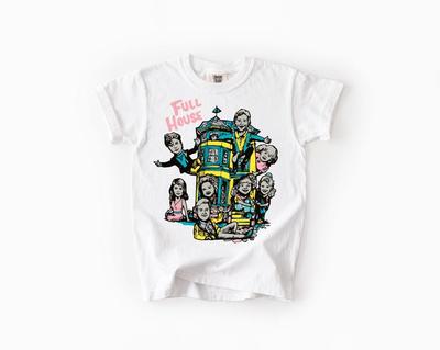 Full House Youth Graphic T-Shirt, Unisex Comfort Colors Tee