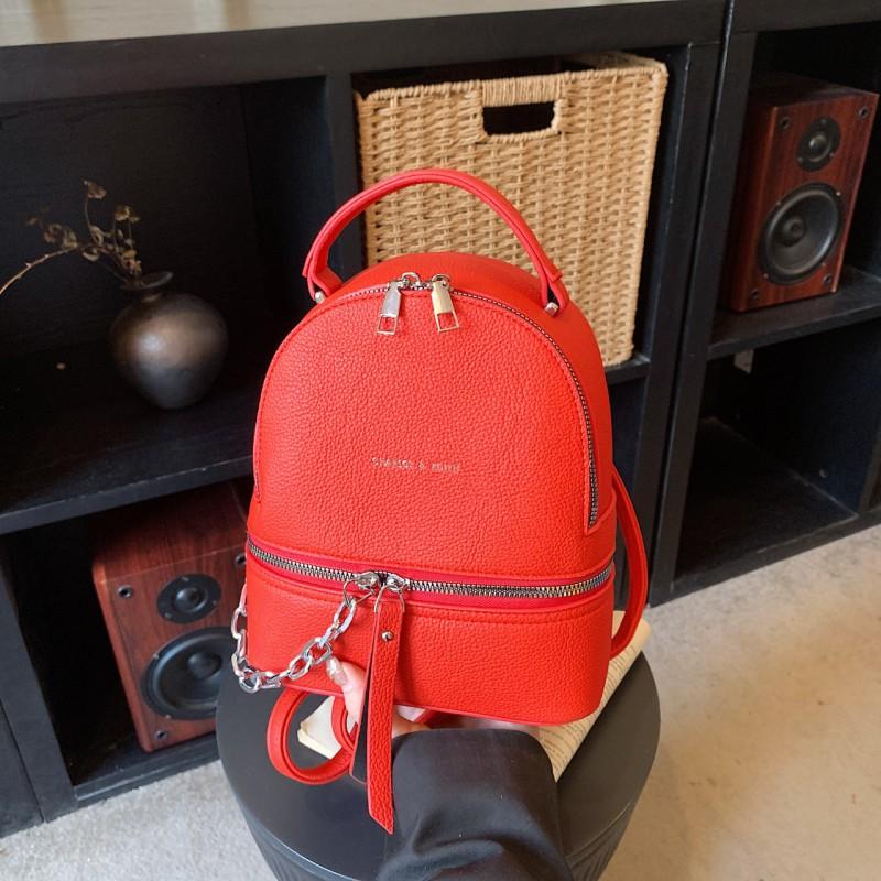 New 2026 Korean Style Pu Women's Backpack Fashionable Large-capacity All-matching Student Bag Simple Travel