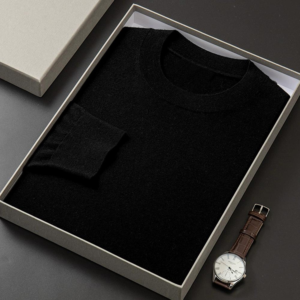 Мужской свитер с круглым вырезом — фото 8