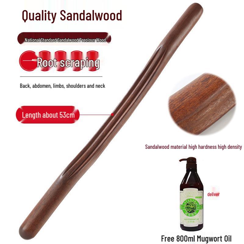 Santalová masážní tyčinka: Univerzální škrábka na záda a meridiánová tyč