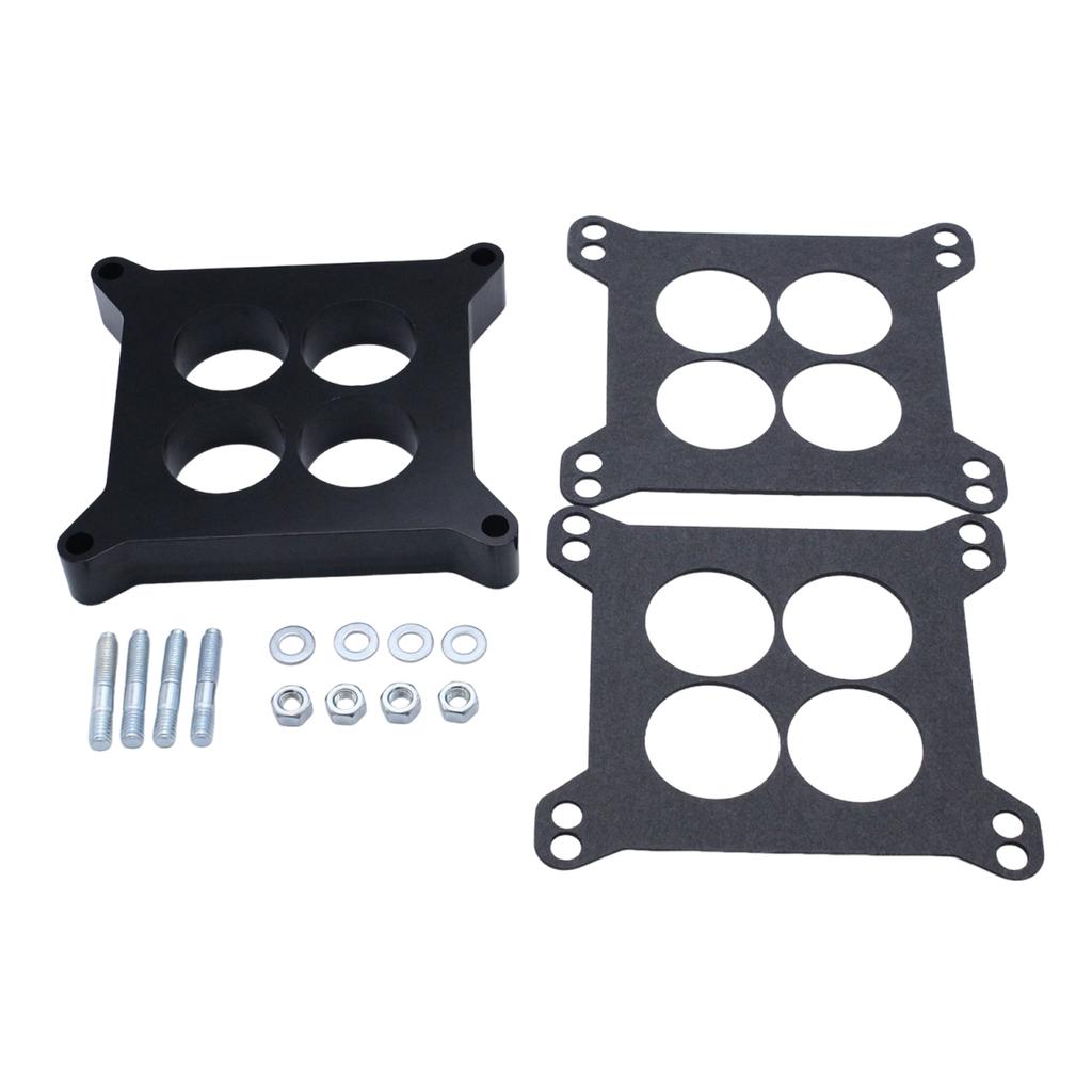 Ported Phenolic Carburetor Spacer 4bbl Replacement Black Carburetor Spacers with Holley SB Ch-evy F-ord SBC BBC BB1/2 1 2 Inch