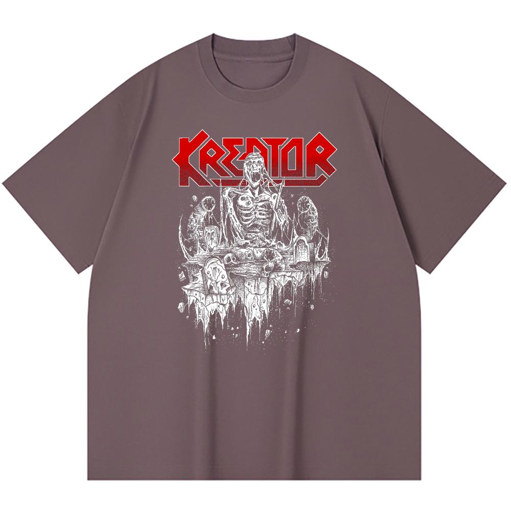 230 g/m² 100% Bavlna T-shirt Heavy Metal Rocková Kapela Tisk Populární Hudby Unisex Těžký Bavlněný T-shirt