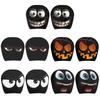 2pcs Car Seat Headrest Cover Halloween Spooky Face Car Headrest Covers Soft Vehicle Accessories Car Interior Decoration Supplies