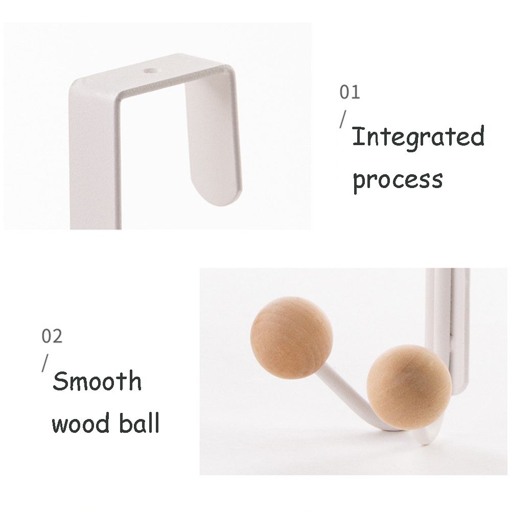 White Iron Simple Behind The Door Hanging Type Scarf Hanger Towel Shelf Door Hooks Storage Hooks