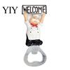 Kitchen Gadgets for Barbecue Grill Refrigerator Magnet Bottle Opener, 3D Cartoon Chef Resin Beer Cute Decor Home Soda Manual Can Punch Opener