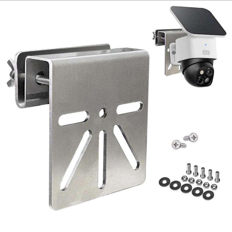 Stainless Steel Solar Camera Gutter Mount for Eufy S340/E30