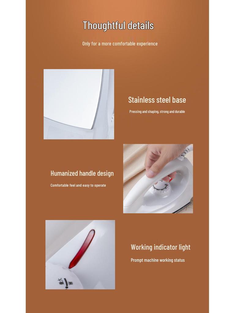 Classic Electric Dry Iron for Ironing Rhinestones and Pictures - Manual Household Use