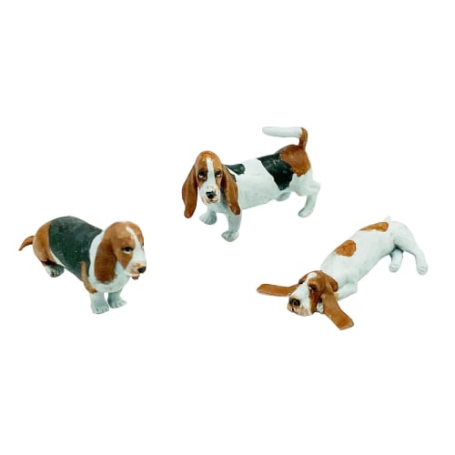 Chino Model 1/35 Basset Hound Set Resin Kit CMW-008 Molded Color