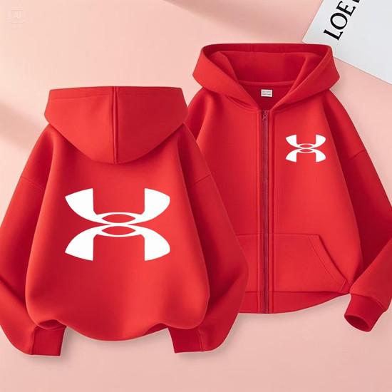 Kinder Strickjacke Herbst Winter Hoodie Reißverschluss Stil Sweatshirt 3-12 Jahre Jungen Mädchen Buchstabe Sport Oberteil Lässige Mode Lockere Jacke Kleidung