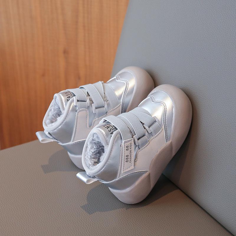 Wodoodporne Zimowe Buty Śniegowce dla Dziewcząt, Edycja 2025 - Ciepłe, Wyściełane Aksamitem, Gruba Bawełna, Rozmiary Średnie i Duże