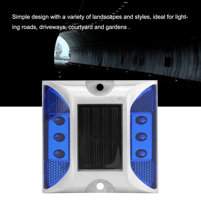 Ground Lights LED Solar Power Ground Marker Lights Waterproof Outdoor Driveway Road Highway Spike Lamp Solar Power Ground Light
