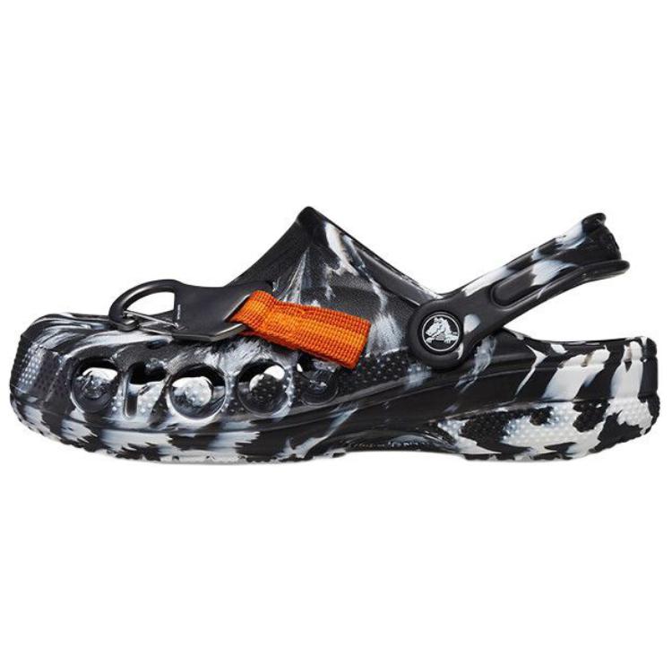 Crocs Baya Marbled Pouch Clog Unisex Black White 210327-066 37-38