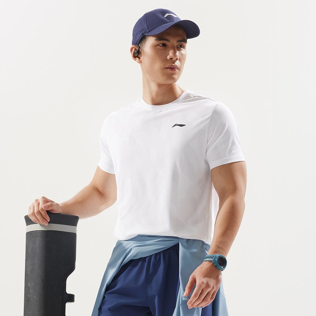 Li Ning Fitness Series T Shirt Men's Standard White ATSV075-9
