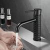 Knurled Faucet Brushed Gold Basin Faucet Bathroom Taps Single Handle Hot and Cold Sink Mixer Knurled Basin Faucet 855988