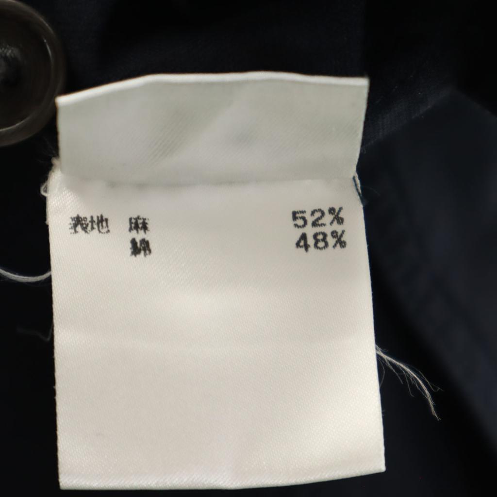 DRIES VAN NOTEN Linen Blend Drivers Jacket 48 Navy Men's Used