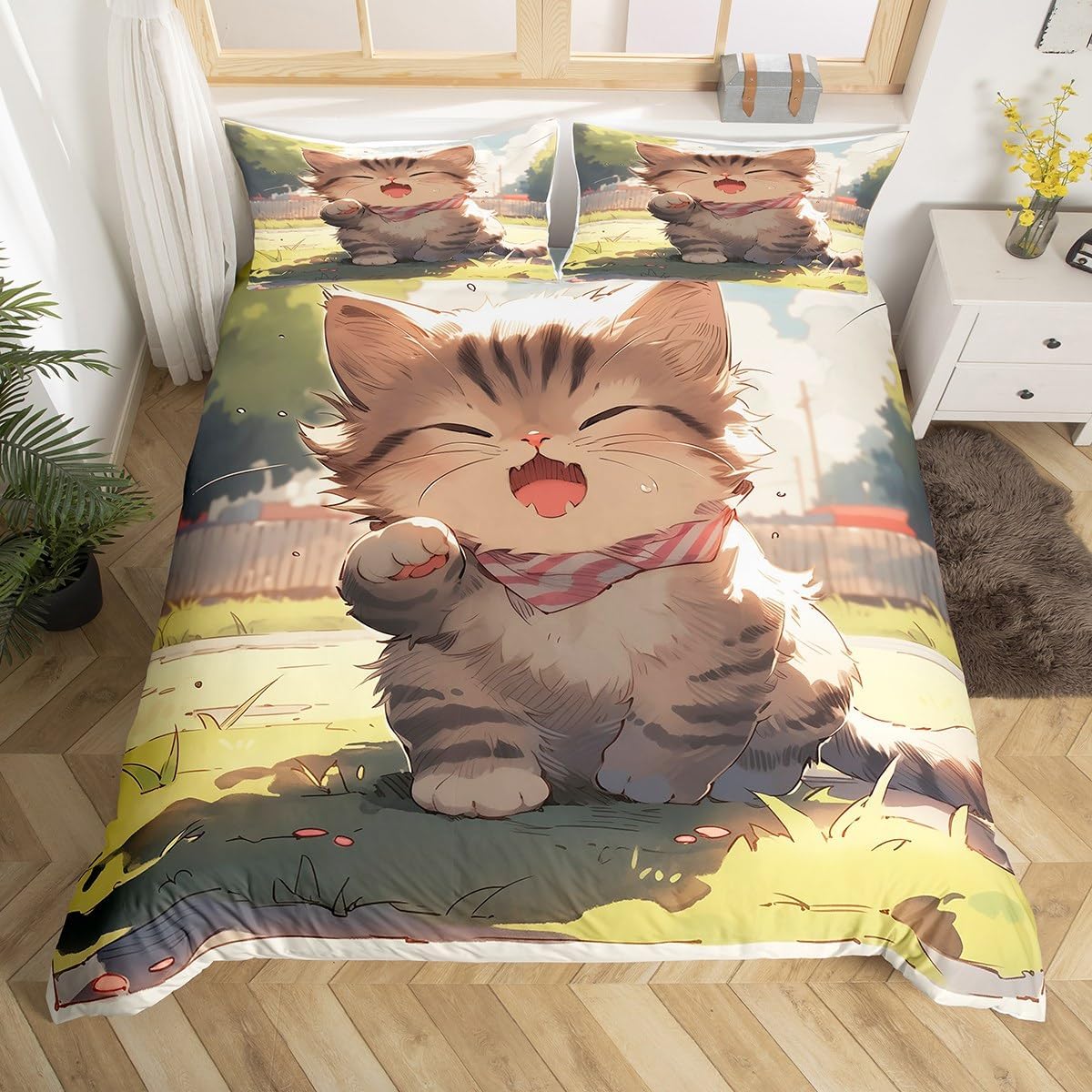 

Cute Animal Duvet Cover Queen King Size Unicorn Bedding Set Kids Boys Girls Children Room Decoration Breathable Quilt Cover EU Single(135x200cm)