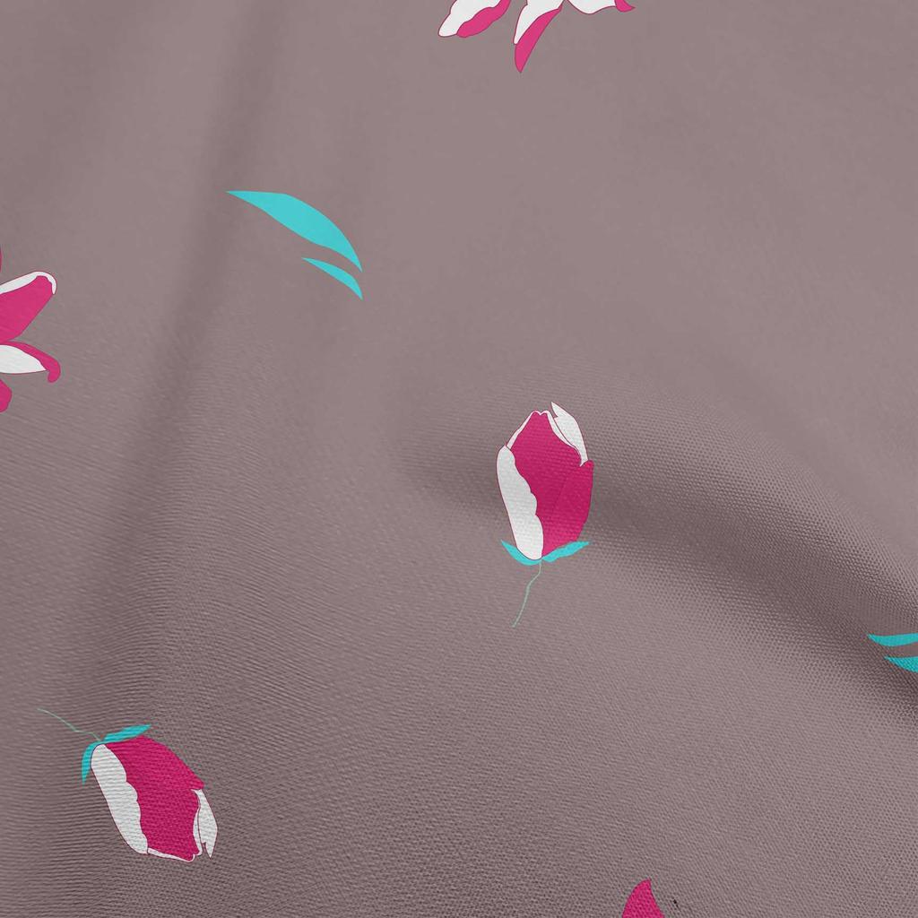 oneOone Cotton Flex Blue Fabric Floral Magnolia Craft Projects Decor Fabric Printed By The Yard 40 Inch