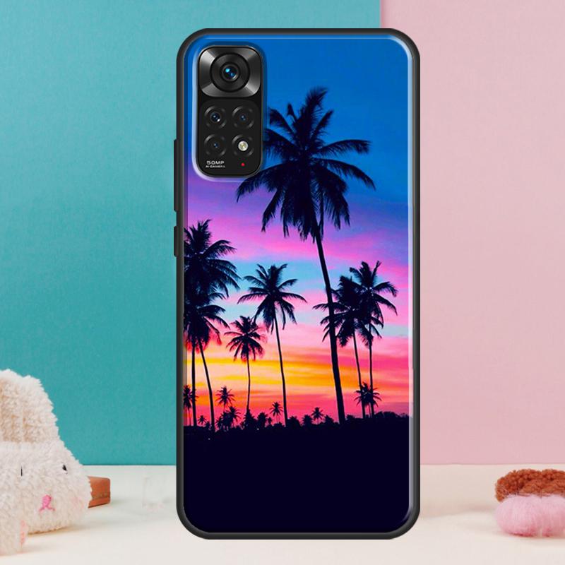 

Летний закат на пляже с пальмами Чехол для Xiaomi Redmi Note 14 13 12 Pro 11 9 10 9S 10S 11S 12S Redmi 14C 13C 10C 12C Чехол Redmi Note 10S