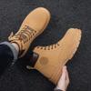 High Top Mens Boots Fashion Leatherwear Lace Up Non-Slip Men BootsComfortable Korean Version Man Workwear Boots Botas Hombre
