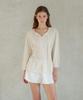 LETTERA Tie Button Blouse_2Colors