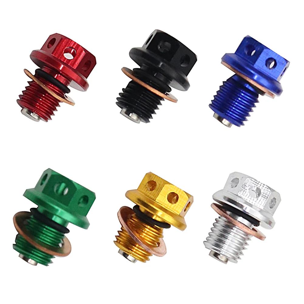 M12 x 1.5 Motorcycle Oil Drain Plug Bolt Universal Engine Protection Oil Drain Plug Gasket For Yamaha Honda Suzuki Kawasaki BMW
